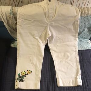 Ladies embellished ankle pants